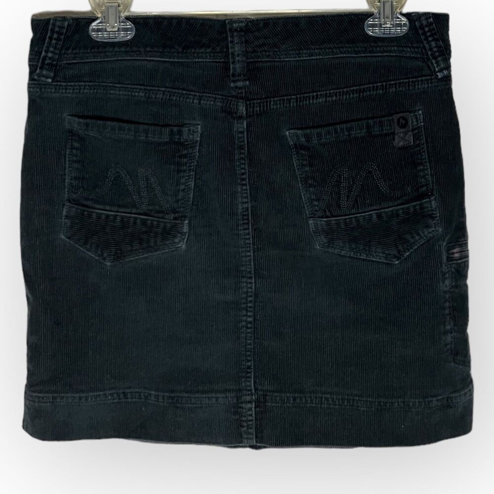 Marmot Women's Ashley Dark Blue Corduroy Retro Jean Style Mini Skirt Size 8 - Picture 2 of 14